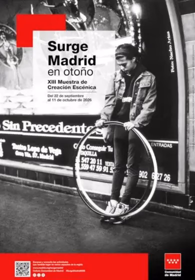 Cartel de la XIII Muestra de Creación Escénica Surge Madrid en otoño